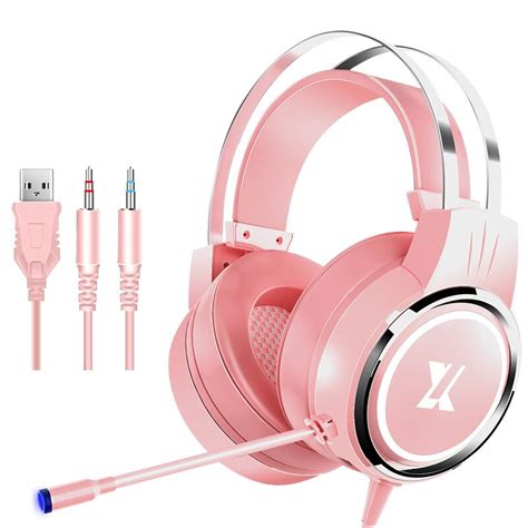 7 1 Surround Son Rose Casque De Jeu Casque Filaire Grandado