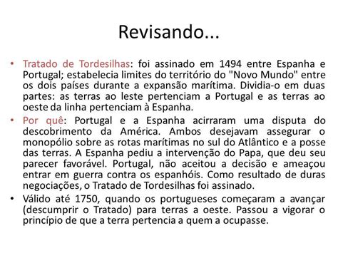 Resumo Tratado de Tordesilhas História