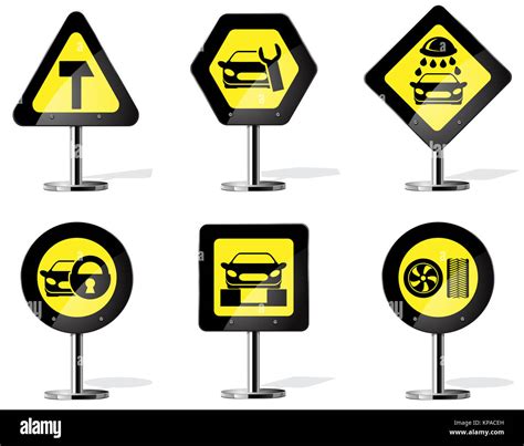 Road Sign Icons Stock Photo - Alamy