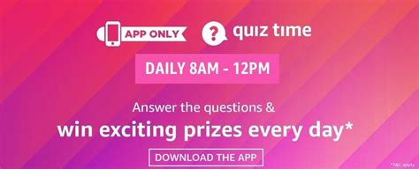 Amazon Quiz Answers Today - 5 January 2021 - TamilGlitz