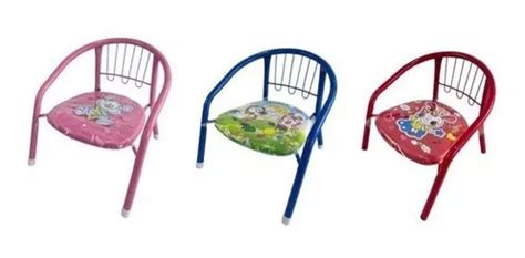 Silla Para Niños Niñas Varios Diseños Colores Metálica Cuotas sin interés