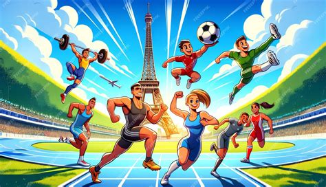 Premium Photo | Olympic games 2024 in Paris France Athletes running in ...