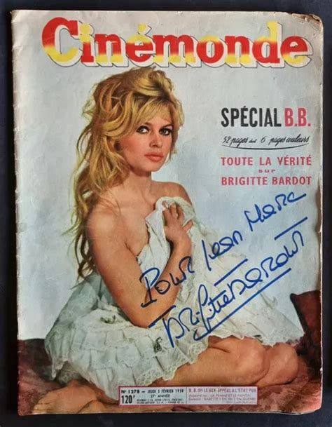 Rare Eo Cin Monde Sp Cial Brigitte Bardot Belle D Dicace De