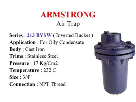 Air Trap For Compressed Air Armstrong Ldc Plastic Bowl Bar