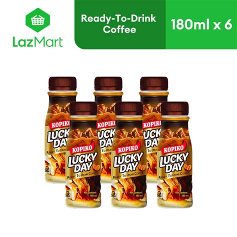 Kopiko Lucky Day Ready To Drink Coffee 180ml X 6 Lazada PH