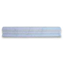 Carrara White Marble X Chair Rail Bullnose Trim Molding Honed