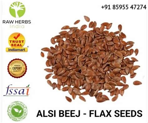 Dried Brown Alsi Flax Seeds Linseed Linum Usitatissimum Tukhm