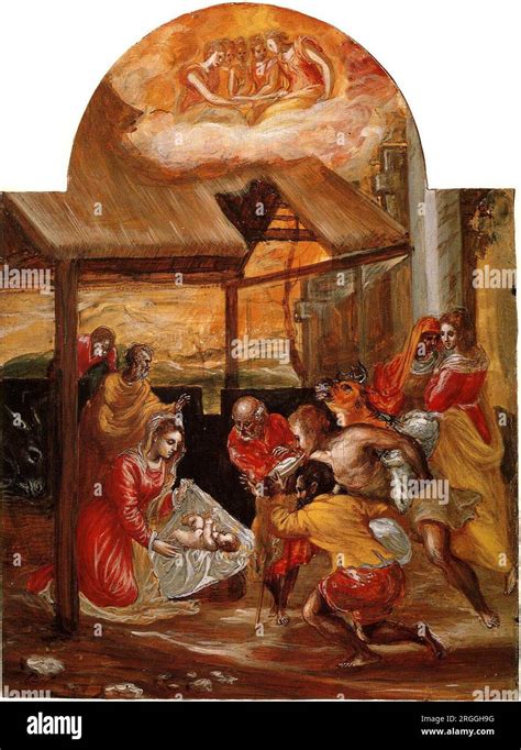 Adoration Of The Shepherds 1568 Crica By El Greco Stock Photo Alamy