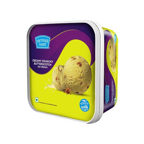 Mother Dairy Creamy Crunchy Butterscotch Ice Cream Tub Price Buy