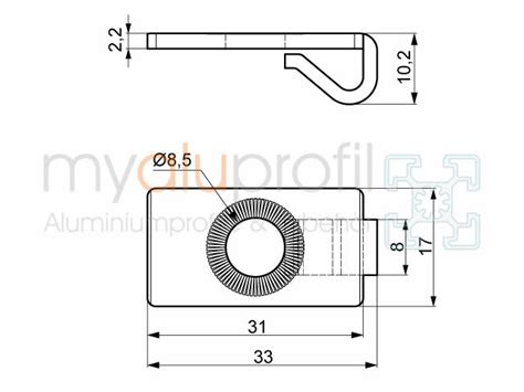 Myaluprofil Zentrierplatte Mit Nase Aluprofil Nut I Typ