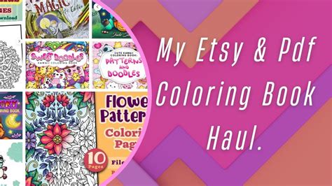 My Etsy And PDF Coloring Book Haul YouTube