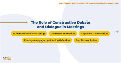 How to Facilitate Constructive Debate and Dialogue in Meetings