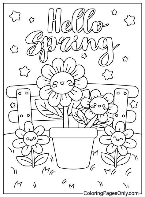 Spring Coloring Sheet Free Printable Br