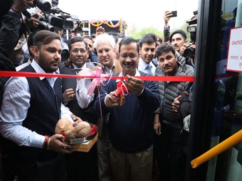 Delhi CM Flags Off 100 Low Floor Buses