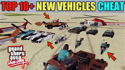 Gta Vice City Top 10 Cheat Codes New Vehicle Gta Vice City Car Cheats Shakeel Gta