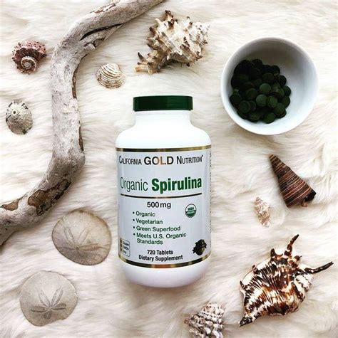 California Gold Nutrition Green Superfood Organic Spirulina 500 Mg 60 240 720 Tablets