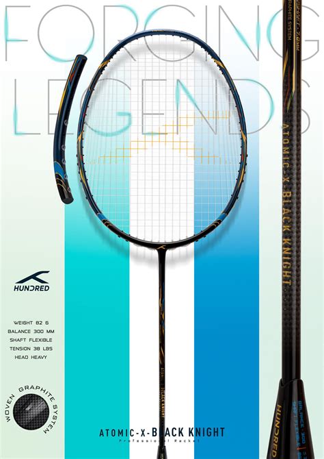 Buy Hundred Atomic X Black Knight Carbon Fiber Unstrung Badminton