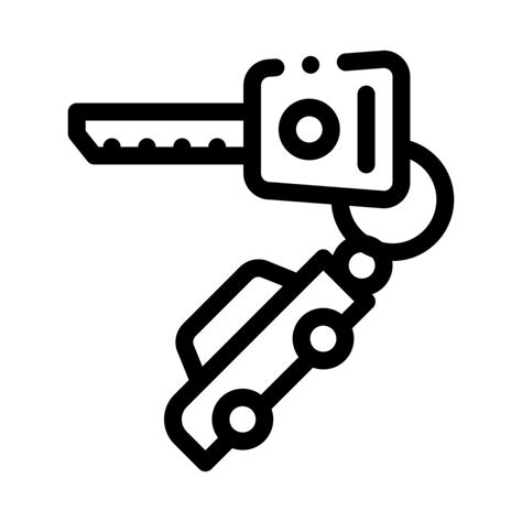 Car Keys Icon Vector Outline Illustration 17592774 Vector Art At Vecteezy