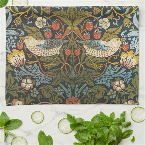 Strawberry Thieves William Morris Antique Pattern Towel Zazzle