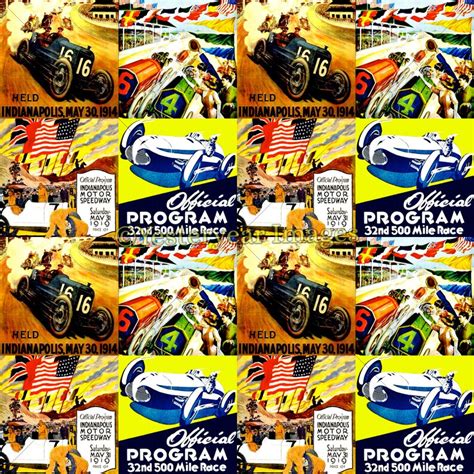 Vintage Indy 500 Race Posters Digital Images Collage Etsy