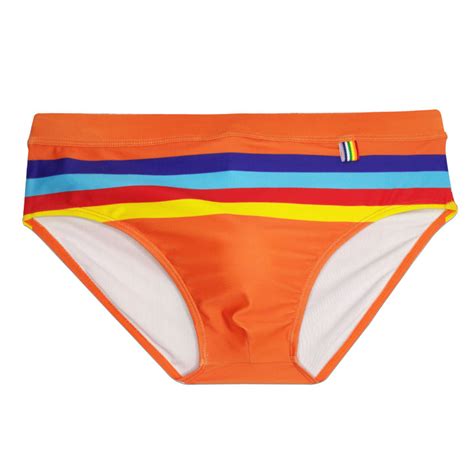 Sexy Striped Swim Briefs Queer In The World The Shop