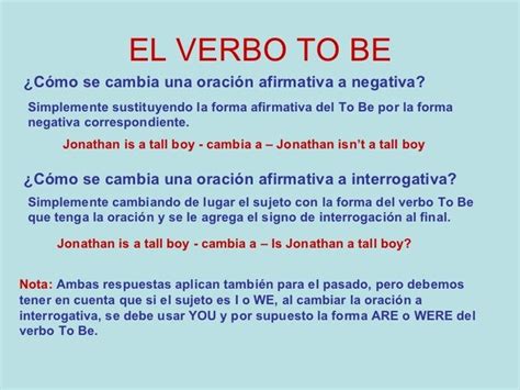 Verbo To Be En Inglés Cómo Usarlo Ejemplos Ejercicios Bac Verbo