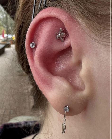 Fresh Faux Rook Piercing Done By Joe At Stay True Body Piercing In