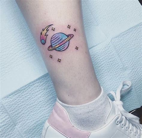 Saturn And Stars Tattoo Tattoogrid Net Space Tattoo Saturn Tattoo