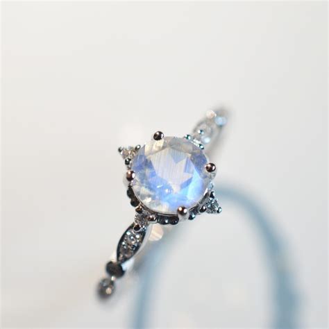 Vintage Blue Moonstone Engagement Ring – Sunday Island