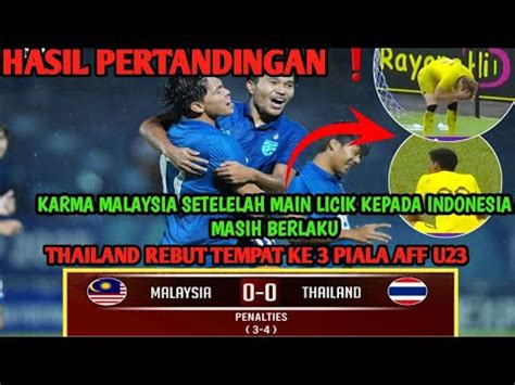 SIAL MALAYSIA BERLANJUT USAI BERBUAT LICIK KE INDONESIA Hasil Malaysia