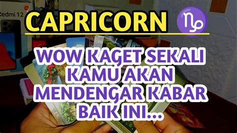 Capricorn Capricorn Hari Ini November Wow Kaget Sekali Kamu