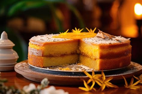 Bolo De Milho Ou Fub Tradicional Festa Junina Caseira No Brasil Fundo