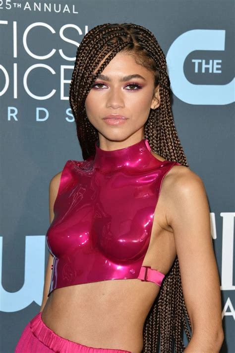 Zendaya Flaunts Tom Ford Breastplate At The 2020 Critics Choice Awards