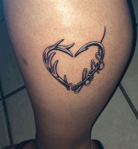 Fish Hook Heart Tattoo Mylaikassarina