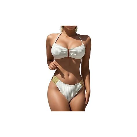 UOWEG Costumi Da Bagno Da Spiaggia In Bikini A Due Pezzi Sexy Da Donna