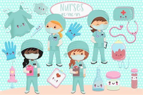 Nurses Clipart Png Vector  Graphic By Cutelittleclipart · Creative