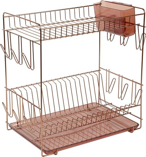 Sauvic 90992 Égouttoir à Vaisselle Inoxydable avec Plateau Cuivre 43 x