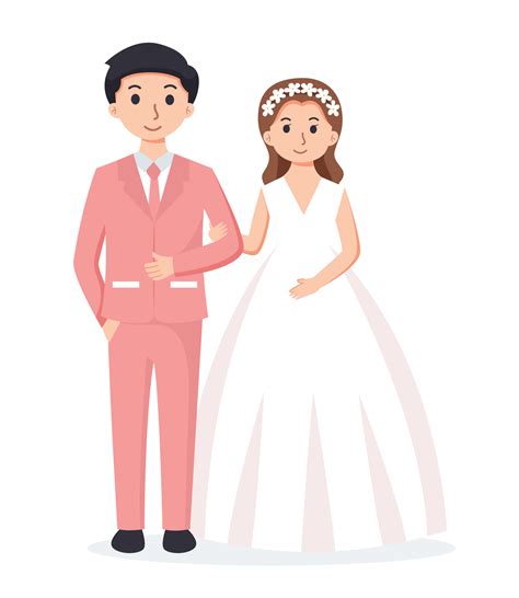 Bride And Groom Couple Wedding Illustration 21498774 Png