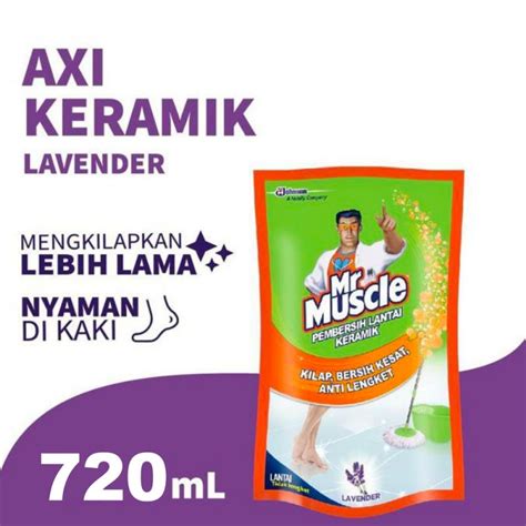 Mr Muscle Axi Keramik Pembersih Lantai Keramik Pouch Lavender Ml