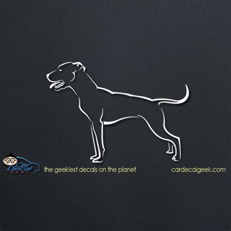 Pitbull Dog Silhouette Car Decal | Window Sticker