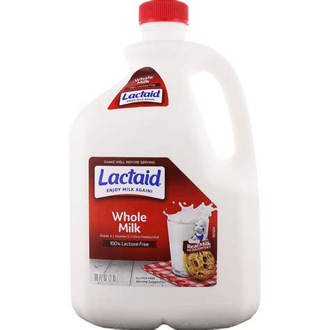 Lactaid 100% Lactose Free Whole Milk 96 Fl Oz. Jug | Lactose Free ...