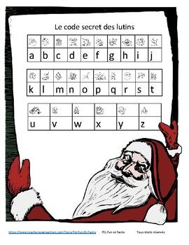 Elf Secret Messages In French By Fsl Fun Et Facile Tpt