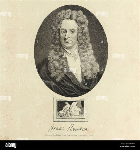 Portrait Of Sir Isaac Newton English Physicist Mathematician