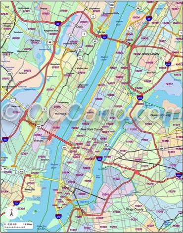 Nyc Zip Code Map Manhattan – Map VectorCampus Map