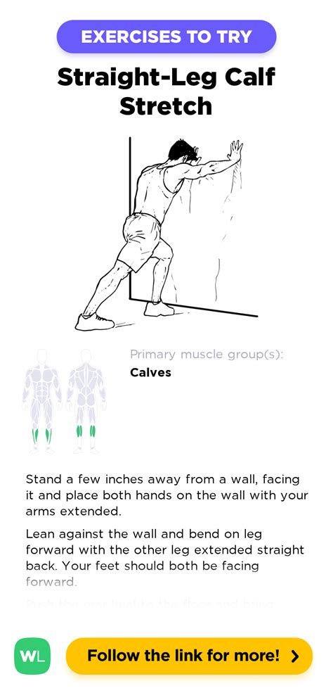 Straight Leg Calf Stretch WorkoutLabs Exercise Guide