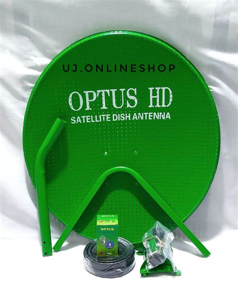 Parabola Mini Cm Optus Hijau Lubang Paket Lengkap Lnb Kabel