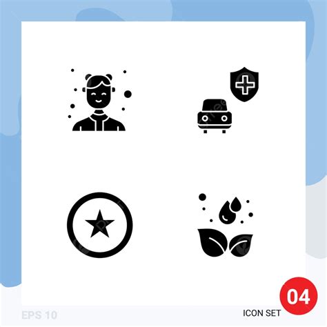 4 Iconos Creativos Modernos Signos Y Símbolos De Avatar PNG Elementos