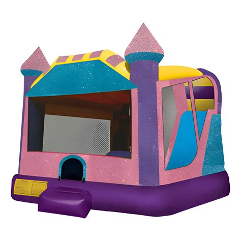 Dazzling Castle Combo Bounce House Rental Blue Balloon Parties