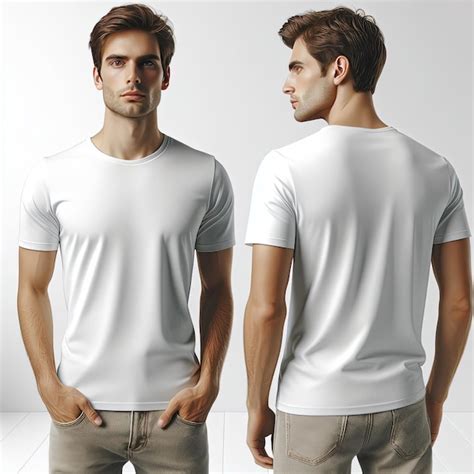 Premium Photo | Plain White TShirt Mockup Template