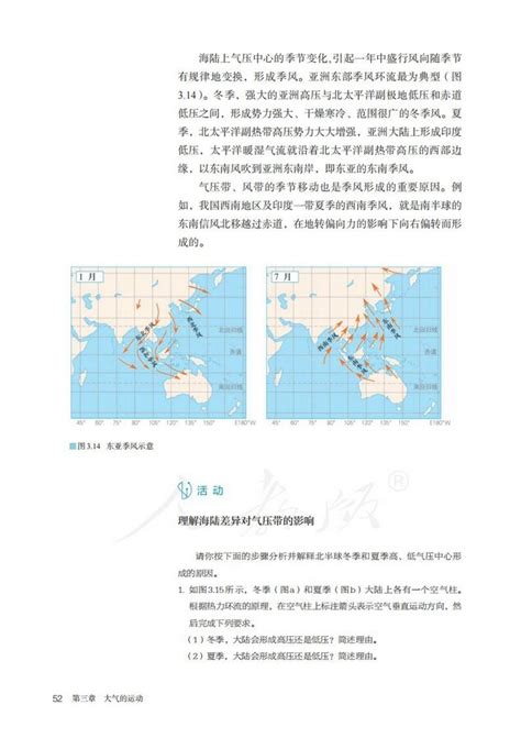 第二节 气压带和风带2019年审定人教版高中地理选修1中学课本网